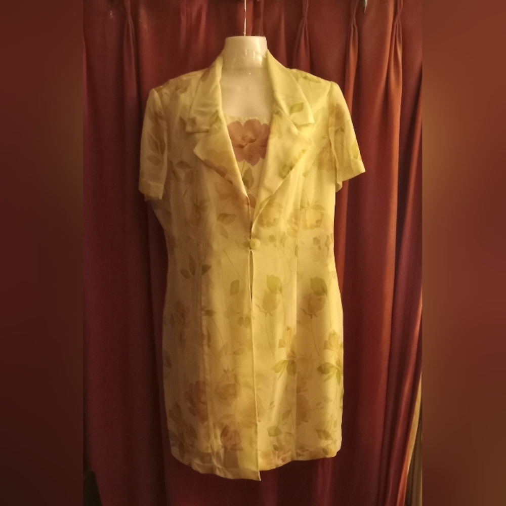 Spring Dress Two Piece Set Floral Size 15 16 by Scarlett Above the Knee Easter
